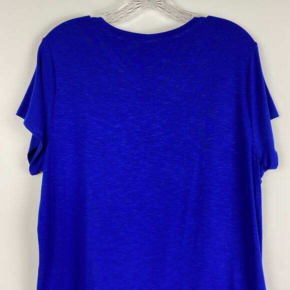 Dolan Anthropologie Cobalt Blue Tshirt Dress Hi Lo Womens Size Large - Picture 9 of 11